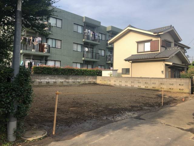 神奈川県川崎市幸区古市場の軽量鉄骨造2階建て建物解体工事後の様子です。